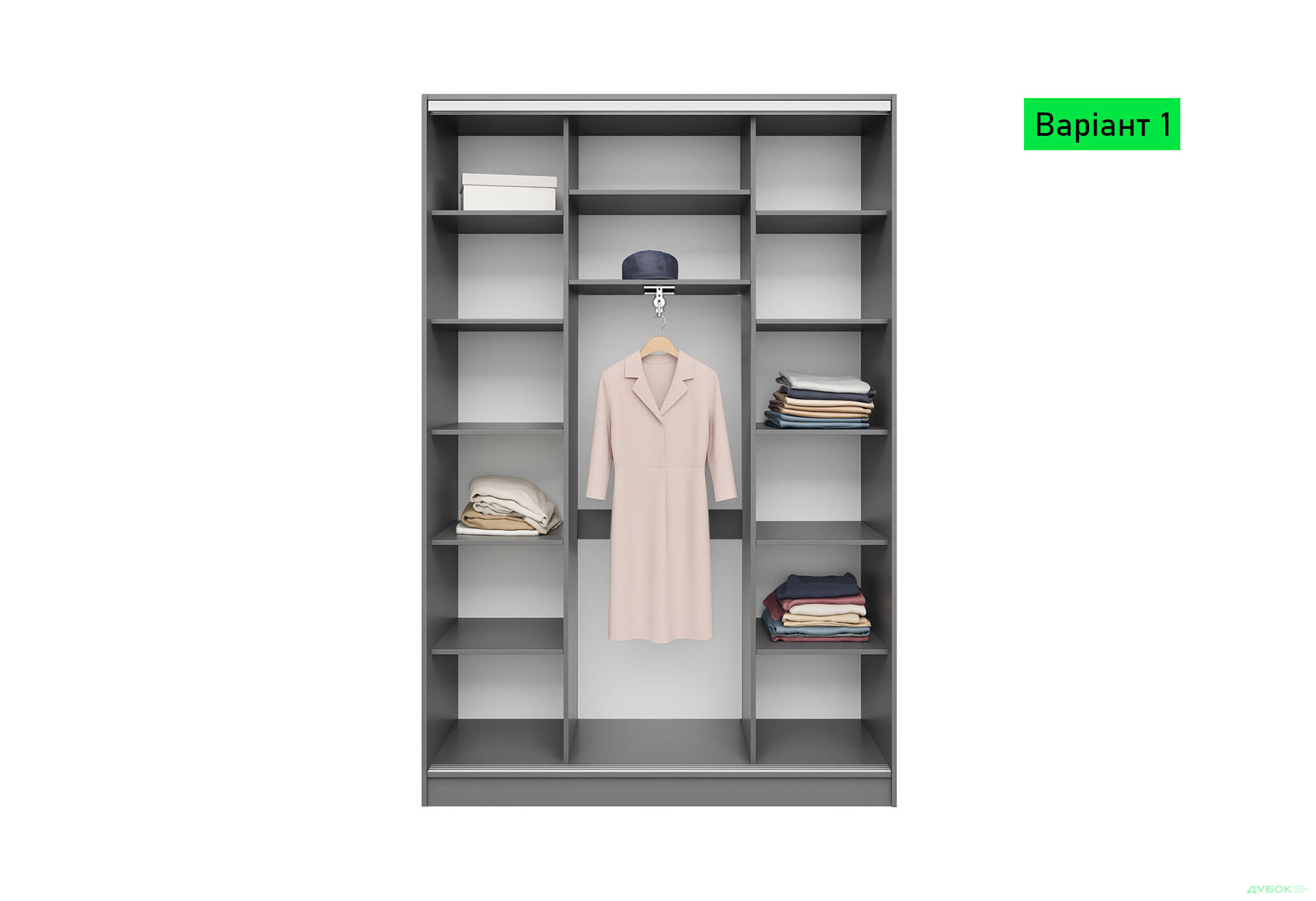 Изображение 2 - Корпус 450 Комби Шкаф-купе 2Д 1700х2400 Киевский стандарт