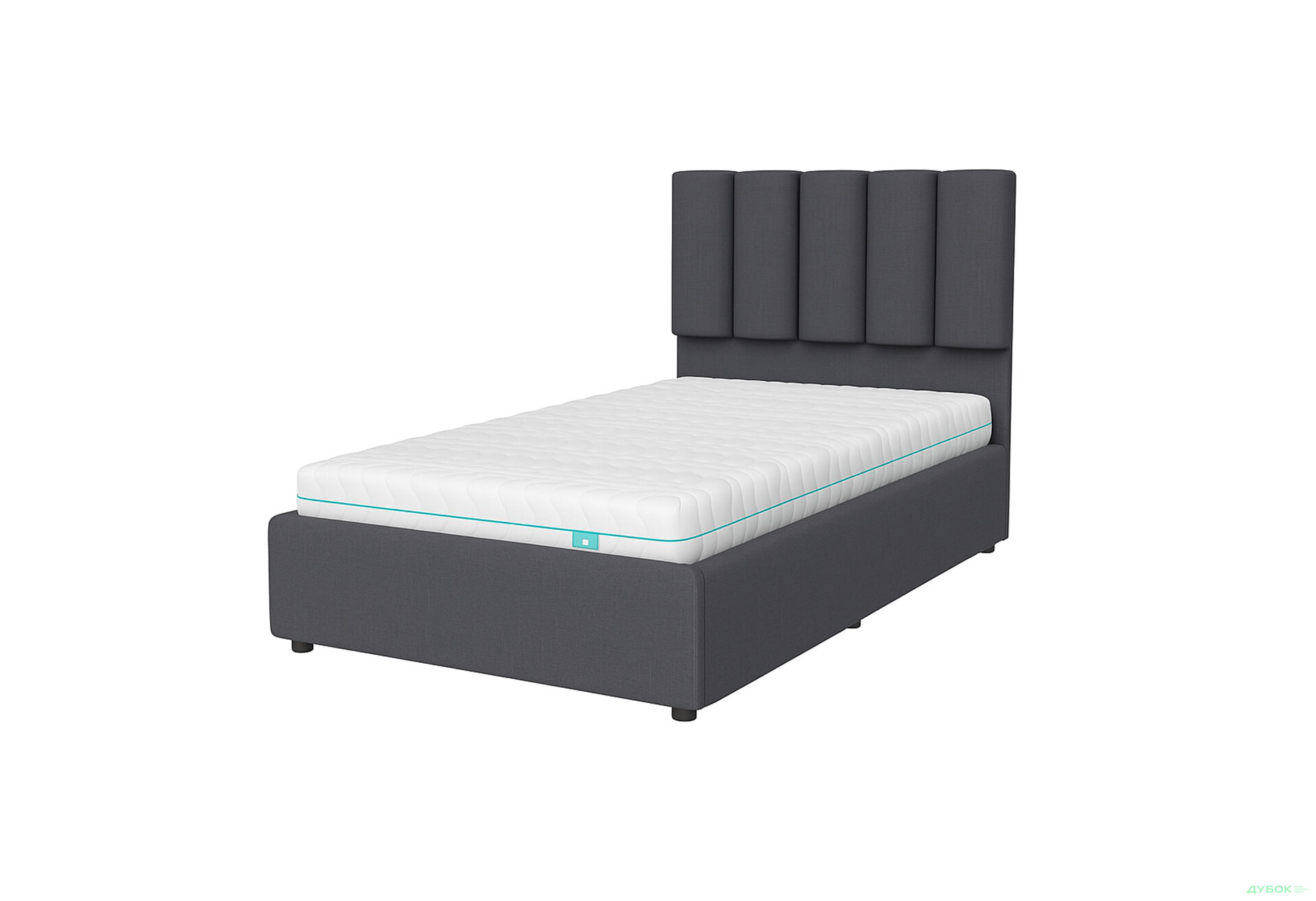 Ліжко-подіум UMa Монро 90х200 см з матрацом підйомне дерев'яний каркас, сіро-коричневе (Fancy 96) - Зображення 3 Зображення 3 - Ліжко-подіум UMa Монро 90х200 см з матрацом підйомне дерев'яний каркас, сіро-коричневе (Fancy 96)