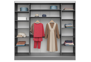 Корпус 450 Комби Шкаф-купе 4Д 2400х2400 Киевский стандарт