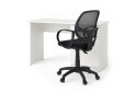Зображення 3 - Стіл письмовий Kredens furniture СК-2 115x55 см з тумбою і шухлядою, білий сніг, з кріслом Біт чорним