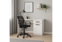 Зображення 2 - Стіл письмовий Kredens furniture СК-2 115x55 см з тумбою і шухлядою, білий сніг, з кріслом Біт чорним