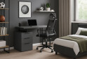 Стіл письмовий Moreli МХ0003 120x60 см з шухлядами, антрацит та з кріслом Matrix HR чорним - Зображення 2 Зображення 2 - Стіл письмовий Moreli МХ0003 120x60 см з шухлядами, антрацит та з кріслом Matrix HR чорним