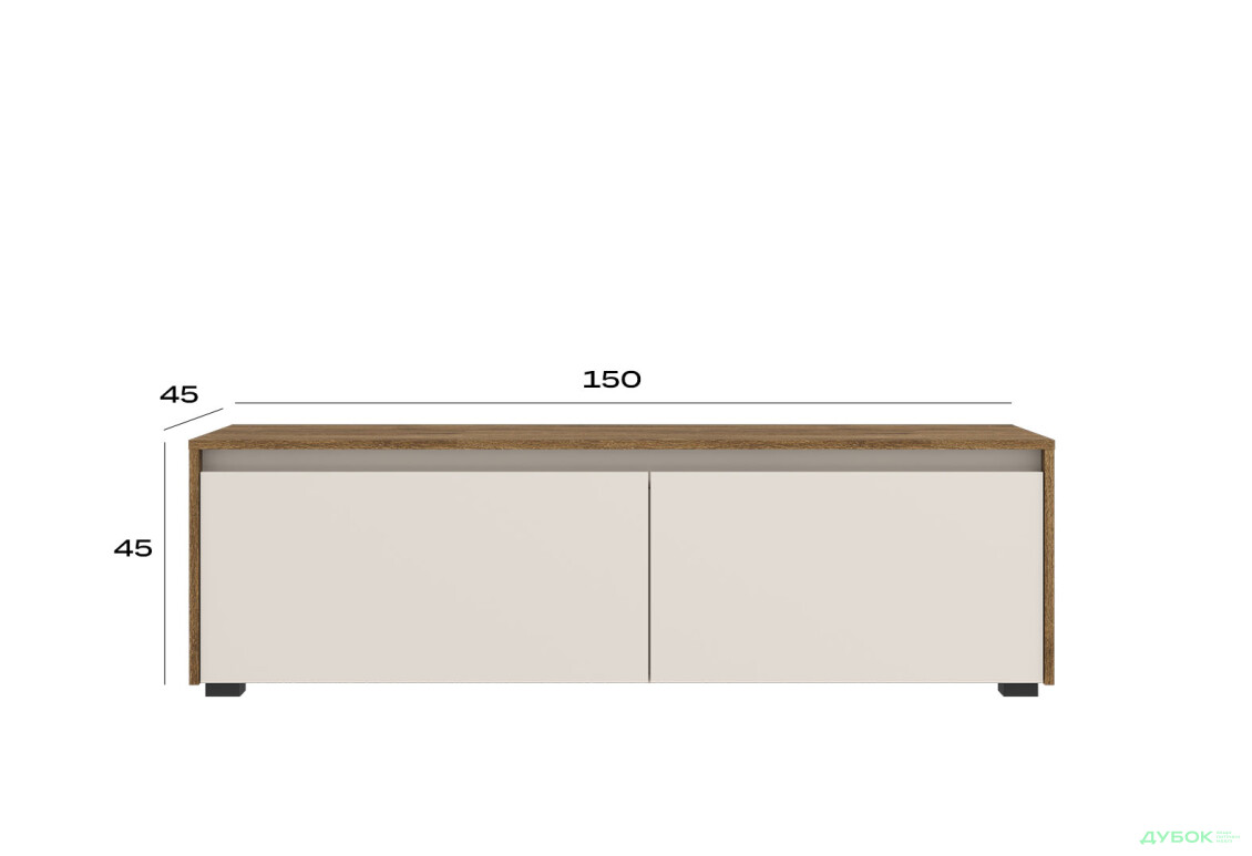 Тумба Gerbor холдинг Анси KOM2K с дверцами, дуб травиата / кашемир - Изображение 3 Изображение 3 - Тумба Gerbor холдинг Анси KOM2K с дверцами, дуб травиата / кашемир