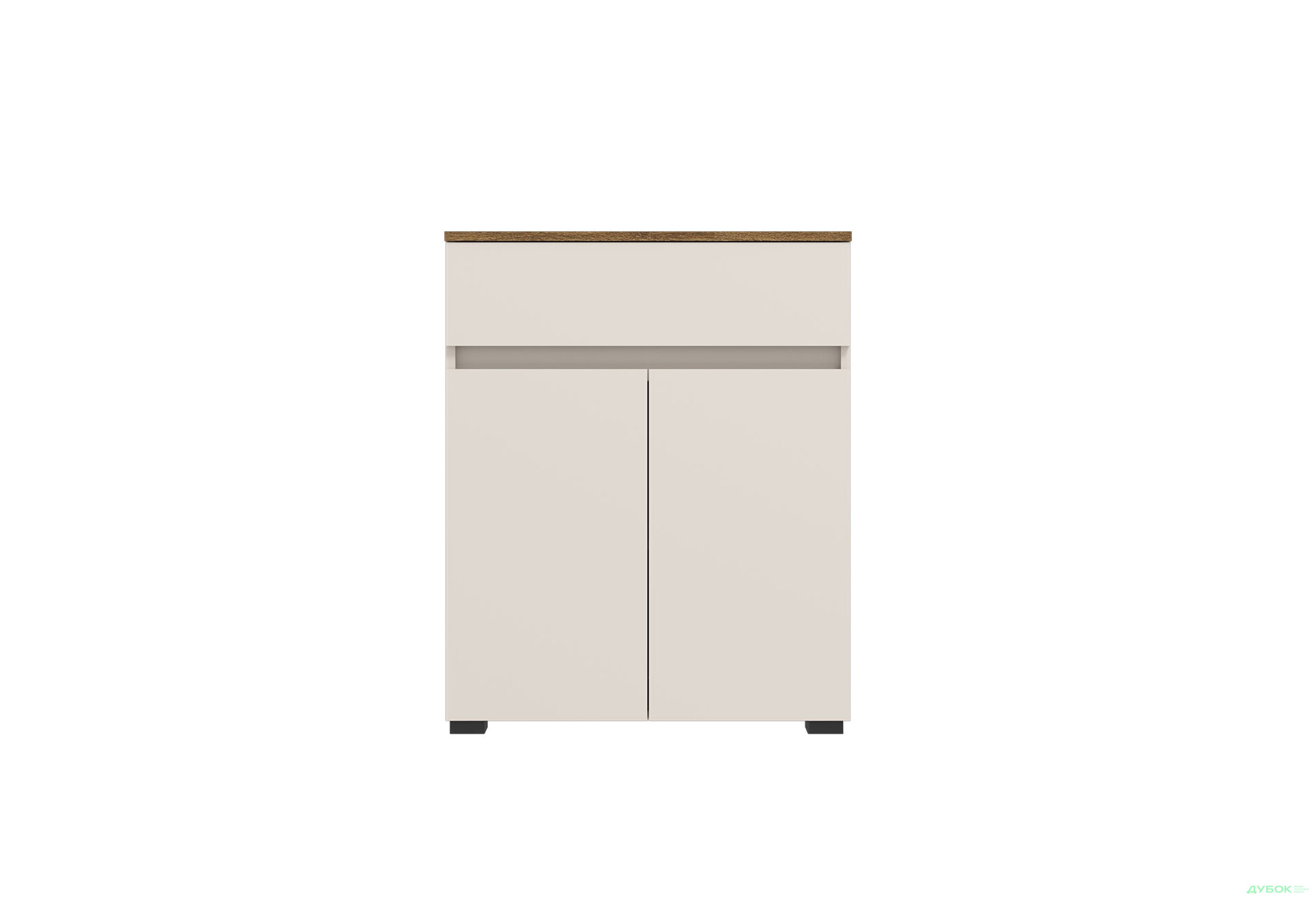 Тумба Гербор Ансі KOM2D1S з шухлядою та дверцятами, дуб травіата / кашемір - Зображення 1 Зображення 1 - Тумба Гербор Ансі KOM2D1S з шухлядою та дверцятами, дуб травіата / кашемір