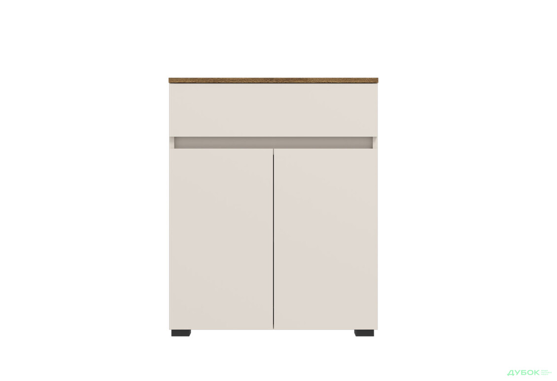 Тумба Гербор Ансі KOM2D1S з шухлядою та дверцятами, дуб травіата / кашемір - Зображення 1 Зображення 1 - Тумба Гербор Ансі KOM2D1S з шухлядою та дверцятами, дуб травіата / кашемір