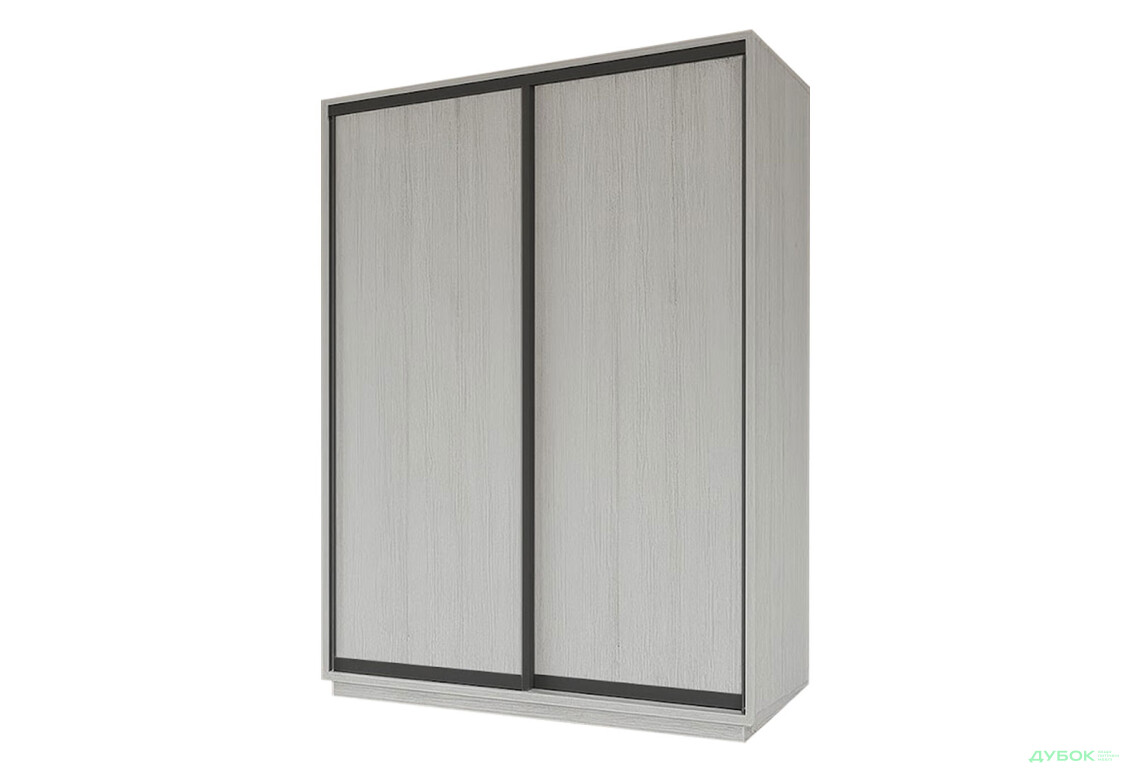 Шкаф-купе 2D 1300х450х2400 Корпус Белый Структурный Фасад 646 ДСП Сосна Нати Bl Креденс Фениче