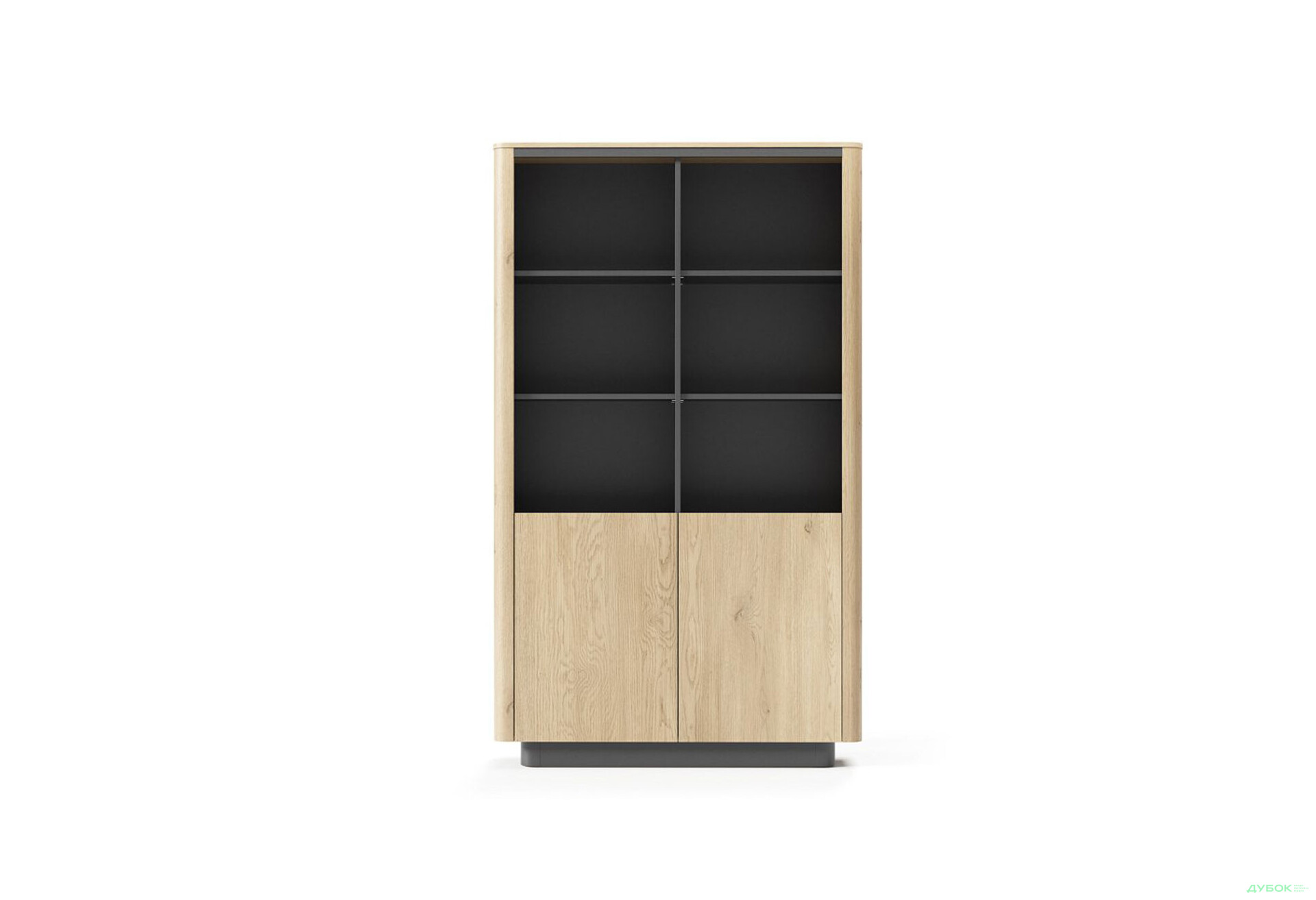 Изображение 4 - Шкаф-стеллаж комбинированный Perfect Home Торро / Torro 113,2 см, дуб кремона / черный