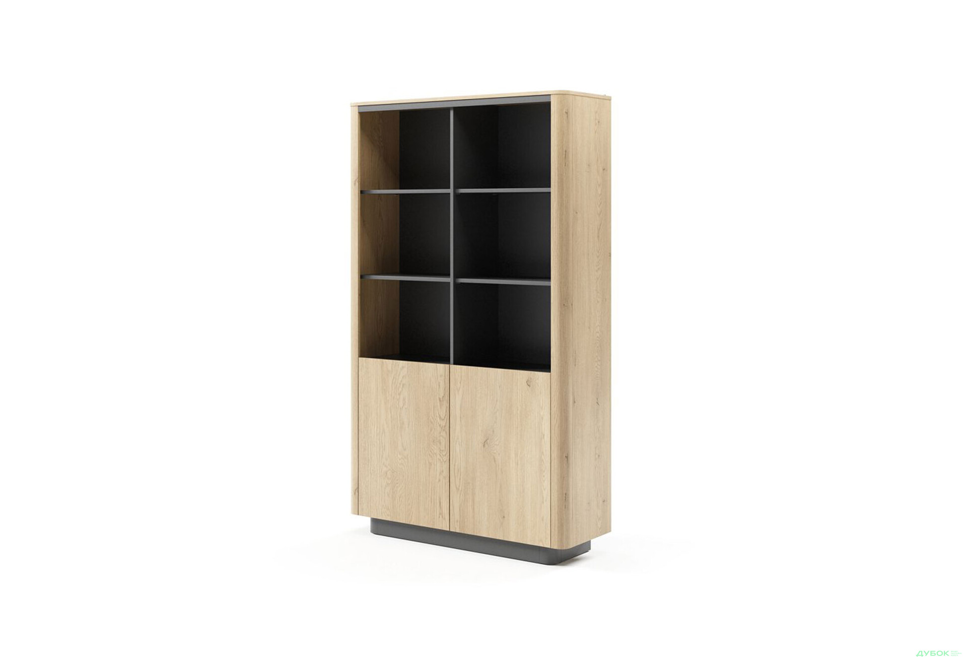 Изображение 1 - Шкаф-стеллаж комбинированный Perfect Home Торро / Torro 113,2 см, дуб кремона / черный