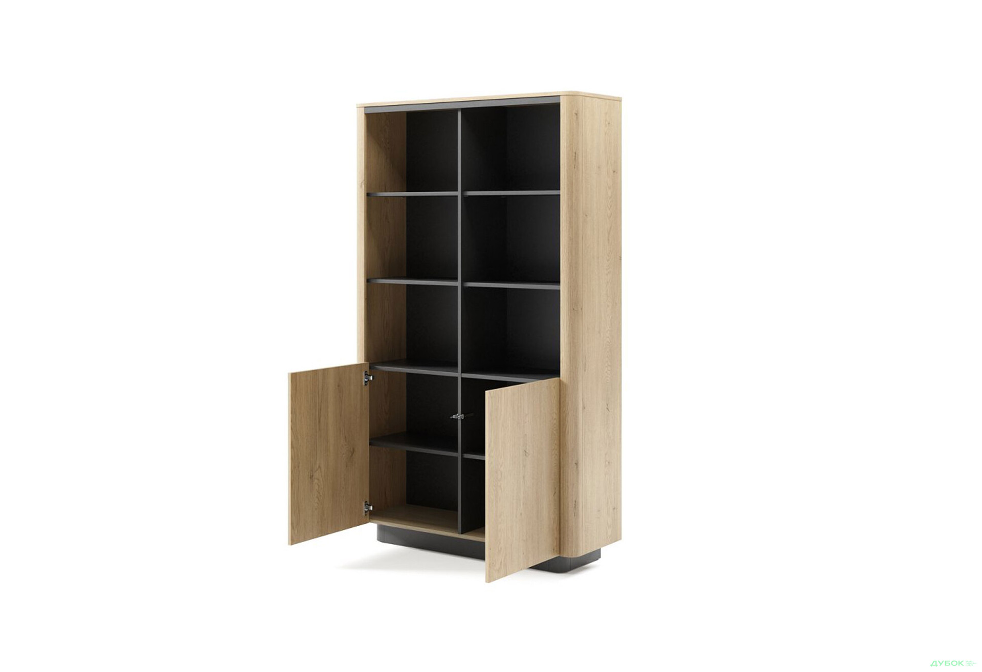 Изображение 2 - Шкаф-стеллаж комбинированный Perfect Home Торро / Torro 113,2 см, дуб кремона / черный