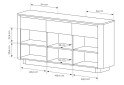 Изображение 7 - Комод Perfect Home Торро / Torro 3-дверный с ящиками 163,2 см, дуб кремона / черный