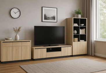 Гостиная Perfect Home Торро / Torro 4,76м, Дуб кремона / черный