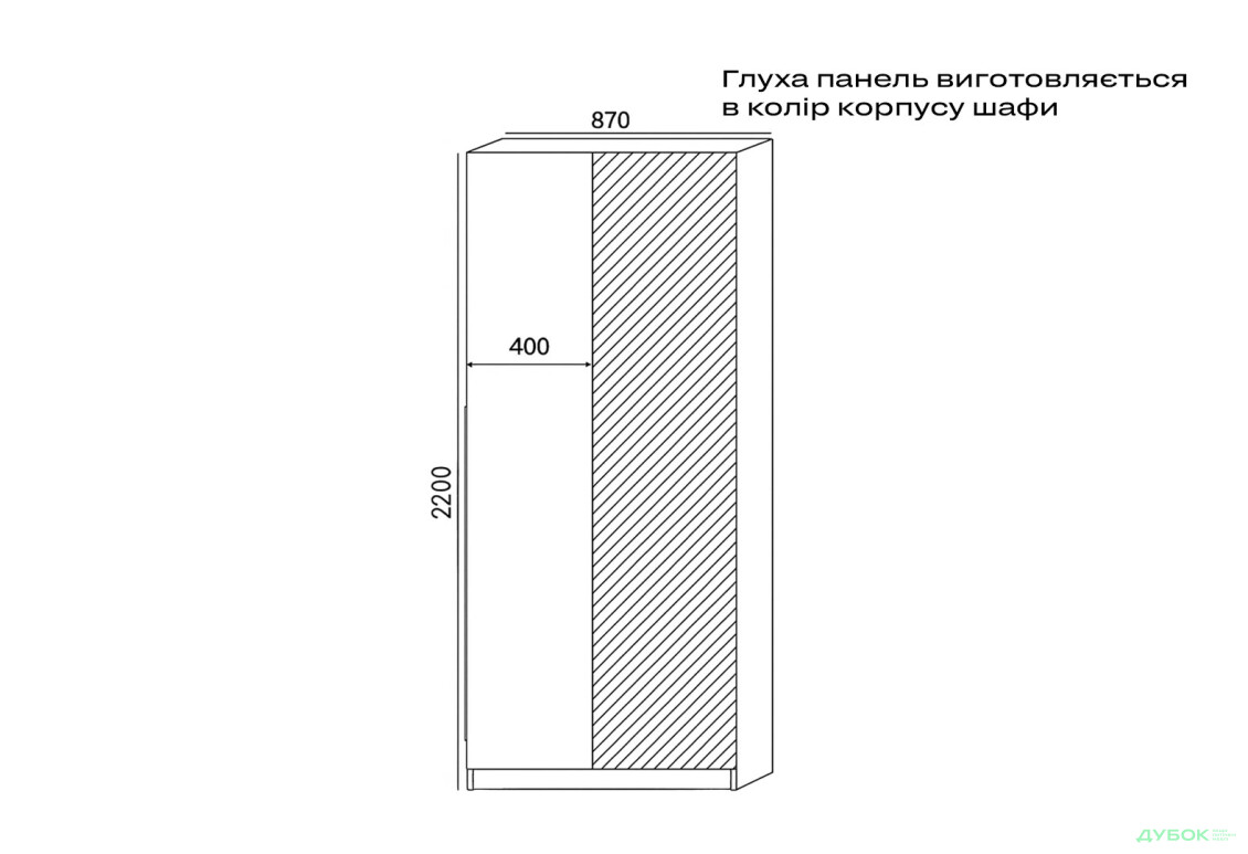 Зображення 4 - Корпус шафа кутова 870 Оскар MebelStar
