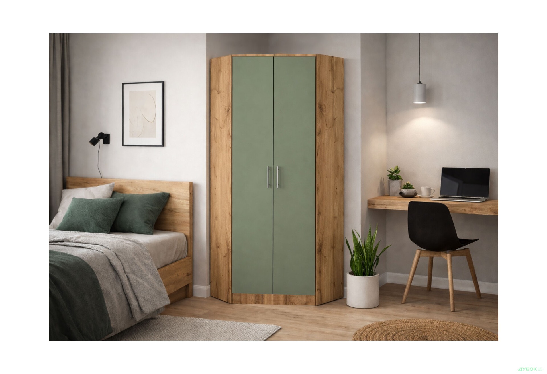 Изображение 2 - Шкаф Киевский стандарт МВ-6 угловой 2-дверный 90x45x210 см