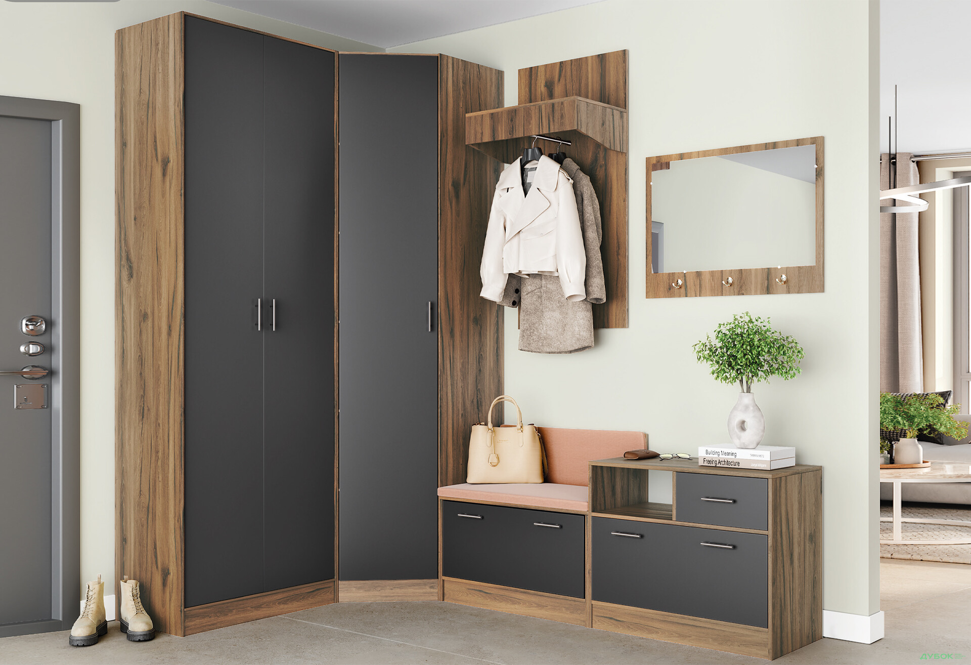 Изображение 1 - Комплект в прихожую І Киевский стандарт МВ Дуб ливорно / антрацит