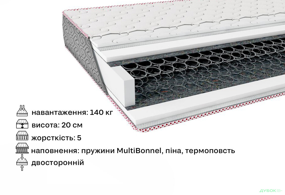 Зображення 2 - Матрац Nova / Нова 120х190 серія Fashion ЕММ