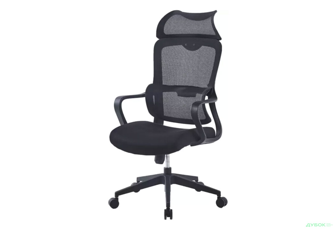 Крісло Інтарсіо Джим / Jim поворотне чорне / чорний каркас