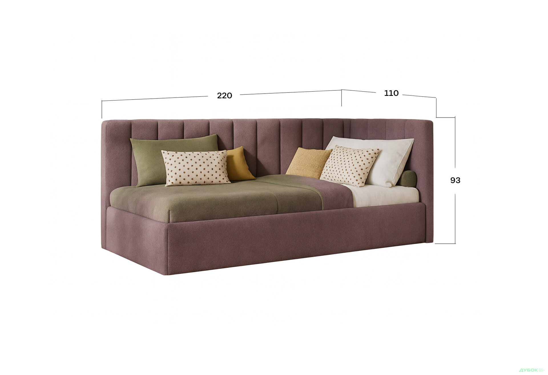 Изображение 3 - Кровать мягкая MiroMark Шайн 90х200 см подъемное лиловое