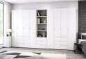 Изображение 2 - Шкаф Doros Гелар 4+4 ДСП 8-дверная с ящиками и пеналом с открытыми полками 370 см Белый