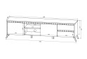 Зображення 3 - Тумба ВМК Лаундж / Lounge RTV2K2So 206 см, кашемір / дуб сонома