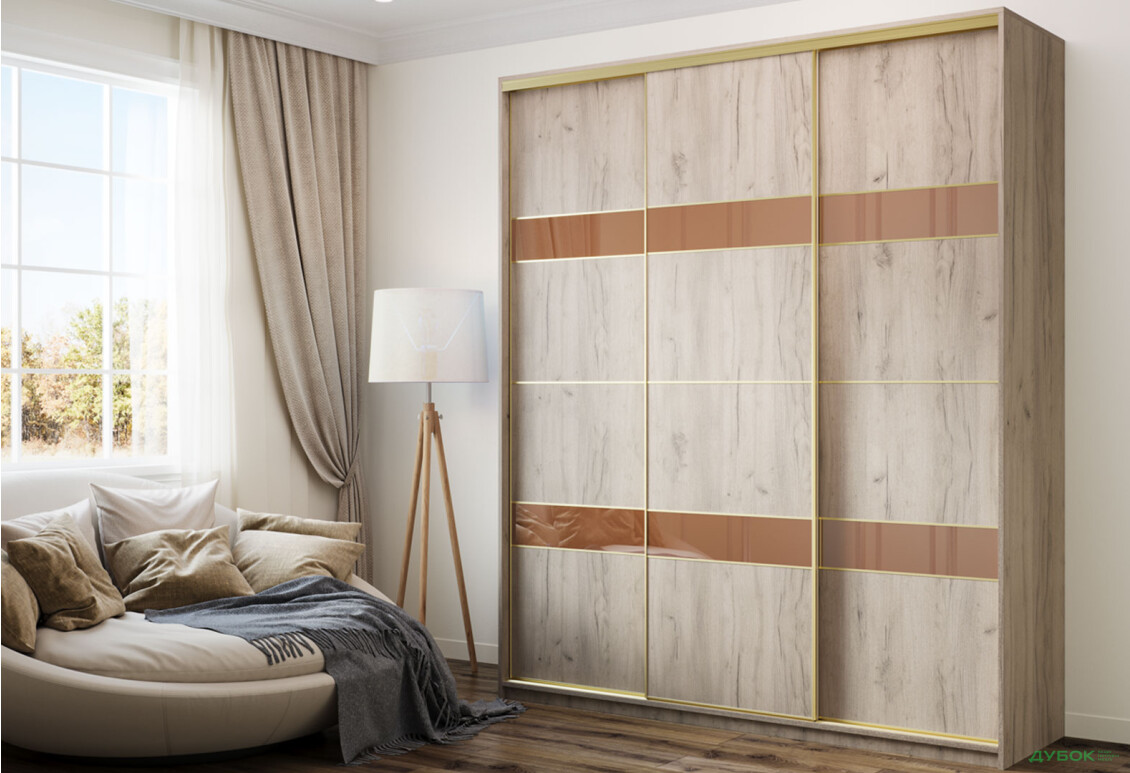 Фасад Ф-850 ДСП комбі / бронза V2 VIP-master - Зображення 2 Зображення 2 - Фасад Ф-850 ДСП комбі / бронза V2 VIP-master