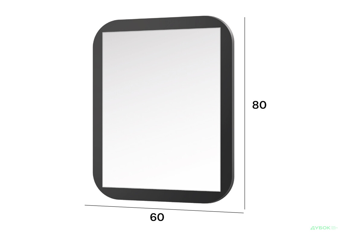 Изображение 2 - Зеркало Киевский стандарт Руна 60x80 см черный софт