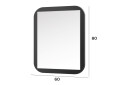 Дзеркало Київський стандарт Руна 60x80 см чорний софт - Зображення 2 Зображення 2 - Дзеркало Київський стандарт Руна 60x80 см чорний софт
