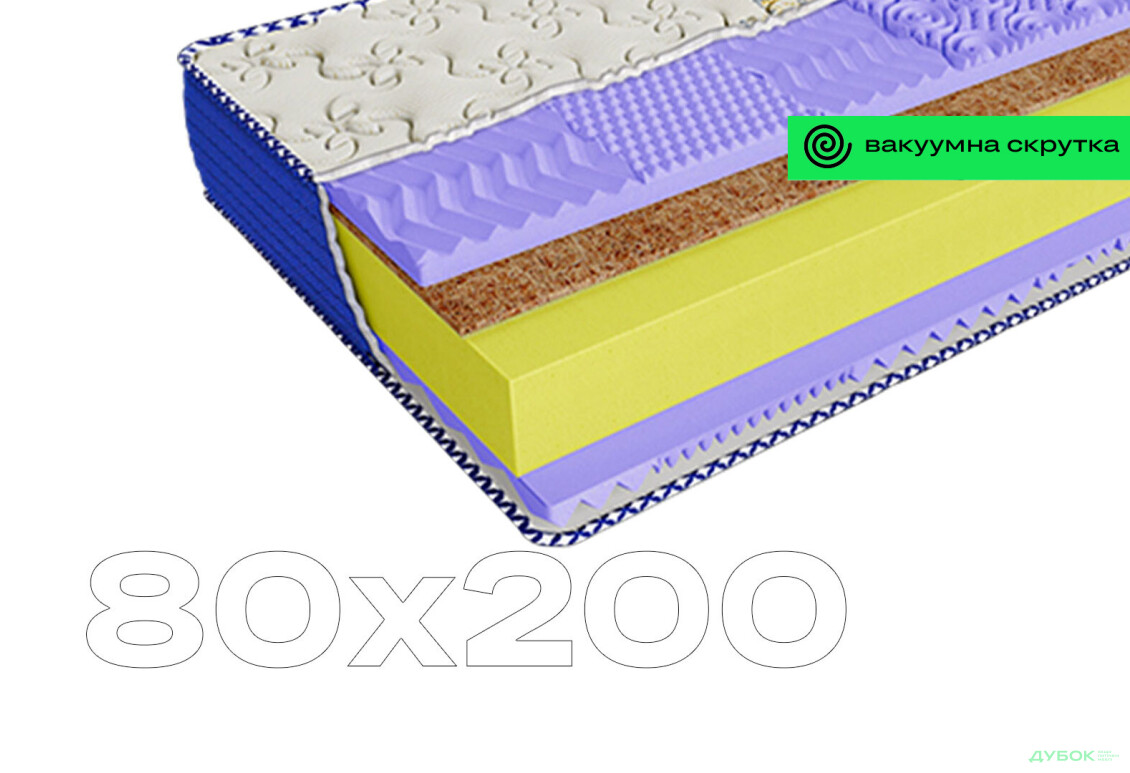 Матрас скрученный Tiara / Тиара Arabeska 80х200 ЕММ - Изображение 1 Изображение 1 - Матрас скрученный Tiara / Тиара Arabeska 80х200 ЕММ