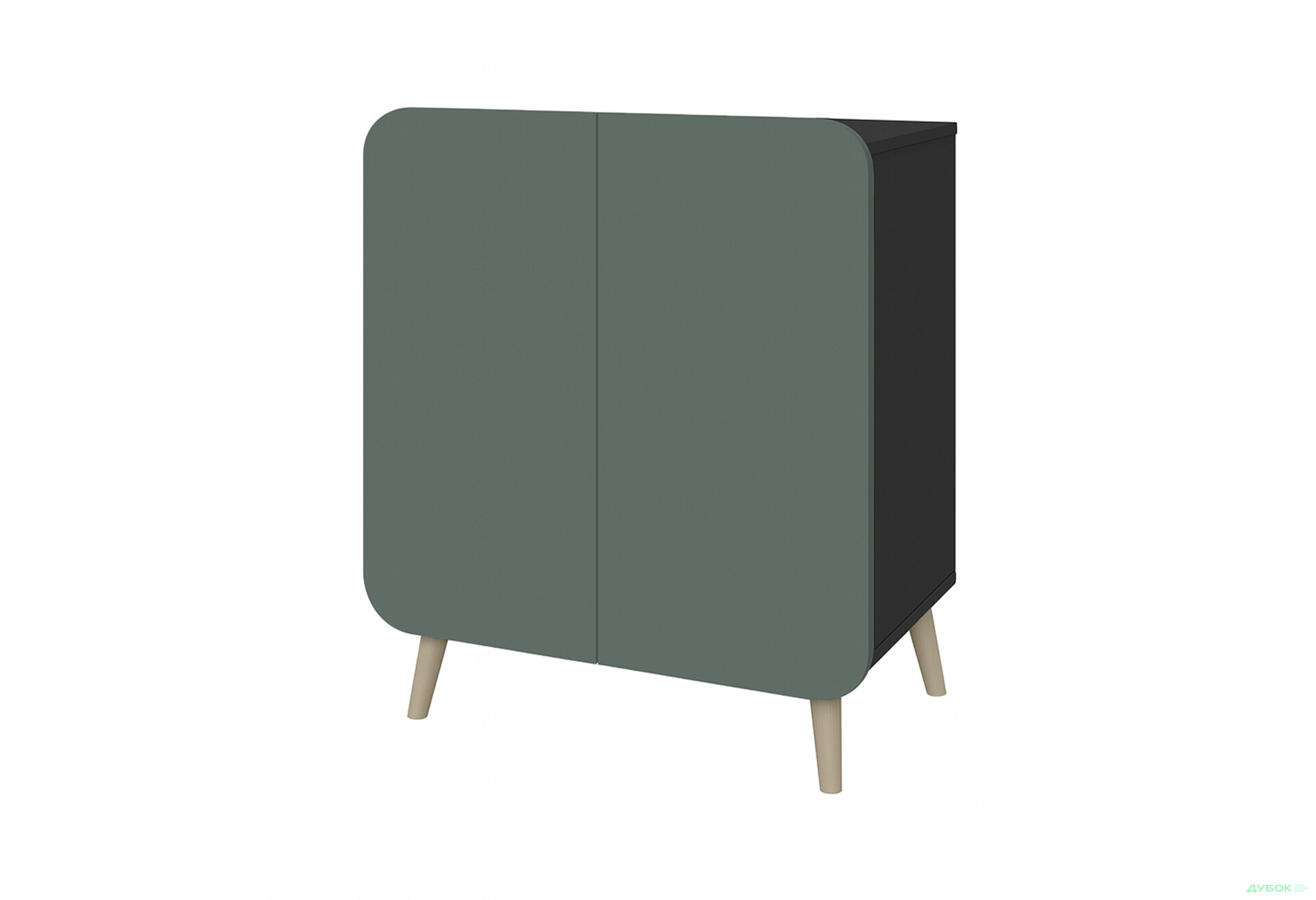 Комод Київський стандарт Руна 2-дверний 66 см антрацит / лагуна софт - Зображення 1 Зображення 1 - Комод Київський стандарт Руна 2-дверний 66 см антрацит / лагуна софт