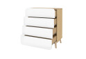 Комод Київський стандарт Руна з 4 шухлядами 66 см дуб рая / білий софт - Зображення 2 Зображення 2 - Комод Київський стандарт Руна з 4 шухлядами 66 см дуб рая / білий софт