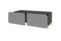 Тумба під ТВ Київський стандарт Руна 2-дверна 126 см антрацит / сірий софт - Зображення 2 Зображення 2 - Тумба під ТВ Київський стандарт Руна 2-дверна 126 см антрацит / сірий софт