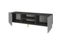 Тумба під ТВ Київський стандарт Руна 2-дверна з полицями 166 см антрацит / сірий софт - Зображення 2 Зображення 2 - Тумба під ТВ Київський стандарт Руна 2-дверна з полицями 166 см антрацит / сірий софт