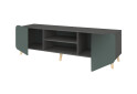 Тумба під ТВ Київський стандарт Руна 2-дверна з полицями 166 см антрацит / лагуна софт - Зображення 2 Зображення 2 - Тумба під ТВ Київський стандарт Руна 2-дверна з полицями 166 см антрацит / лагуна софт