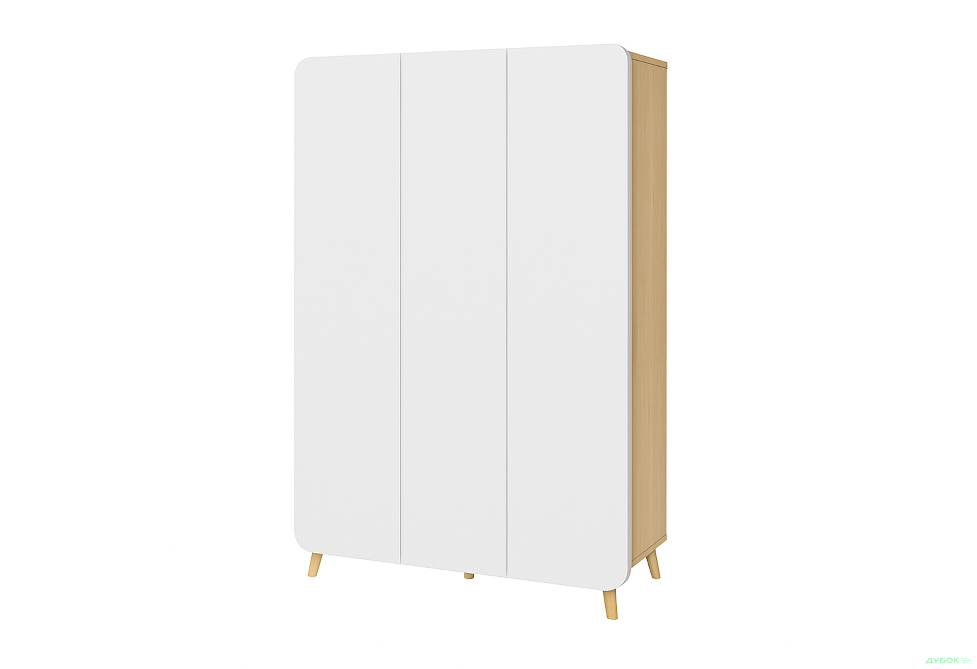 Шафа Київський стандарт Руна 3-дверна 126.5 см дуб рая / білий софт - Зображення 1 Зображення 1 - Шафа Київський стандарт Руна 3-дверна 126.5 см дуб рая / білий софт