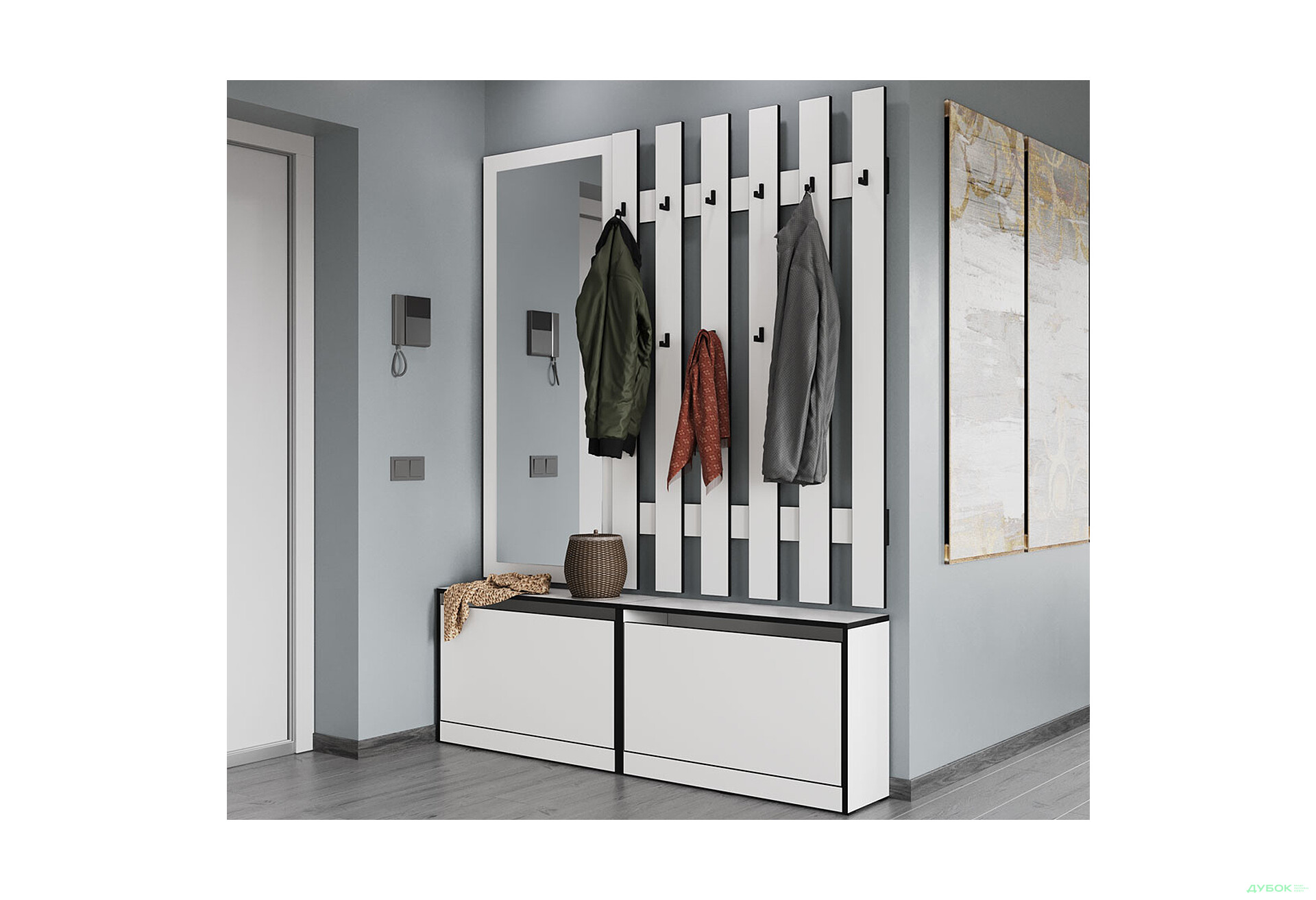 Вешалка Moreli KO-2006 Корнелия белый  - Изображение 2 Изображение 2 - Вешалка Moreli KO-2006 Корнелия белый