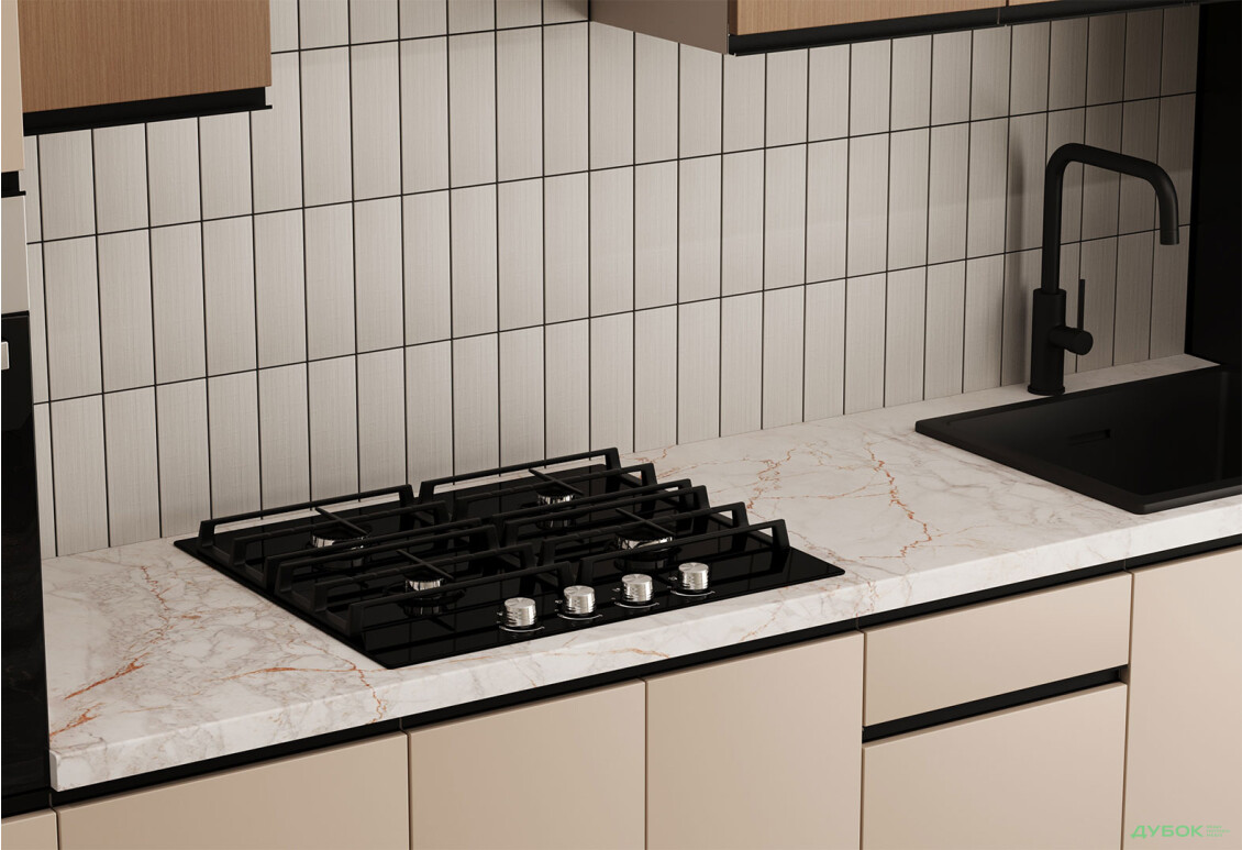 Кухня VIP-master Прайм Люкс / Лори Люкс 320 см, бежевый матовый / дуб элегант V - Изображение 3 Изображение 3 - Кухня VIP-master Прайм Люкс / Лори Люкс 320 см, бежевый матовый / дуб элегант V