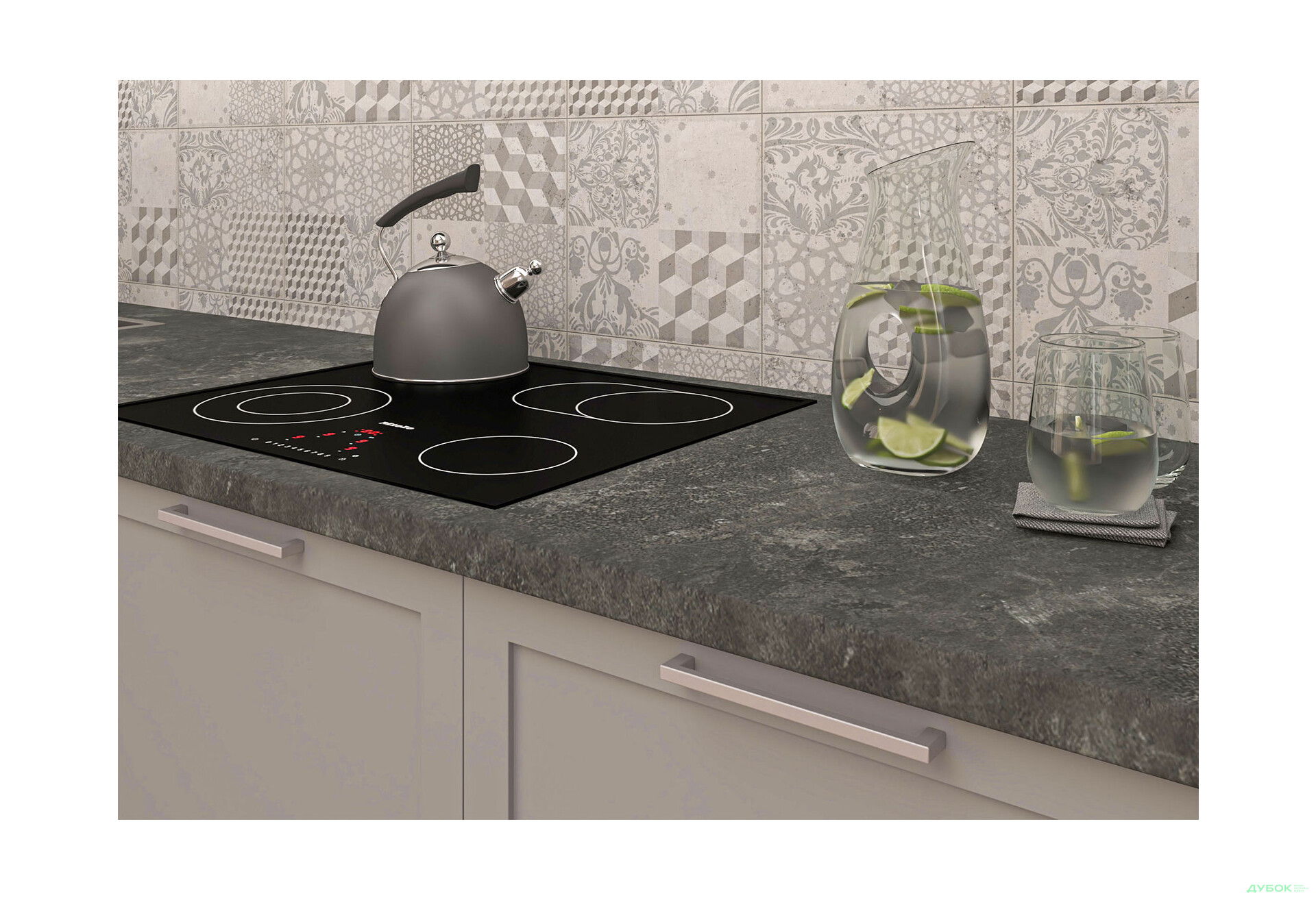 Кухня МироМарк Винтаж / Vintage 280х160 см полумат серый RAL 7036 / белый полумат RAL 9003 - Изображение 3 Изображение 3 - Кухня МироМарк Винтаж / Vintage 280х160 см полумат серый RAL 7036 / белый полумат RAL 9003