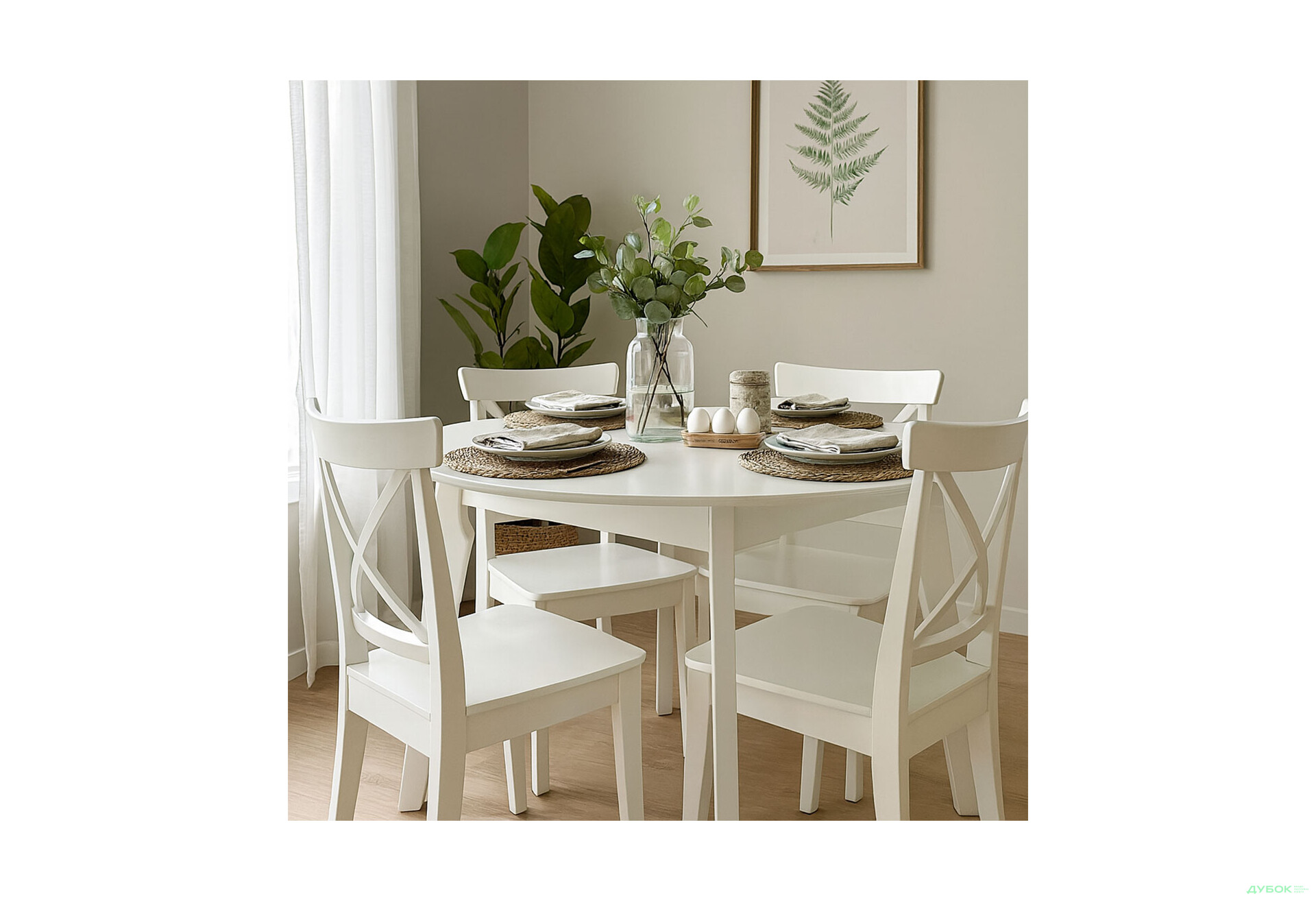 Изображение 2 - Стол обеденный Марс круглый 100+40 white, раскладной