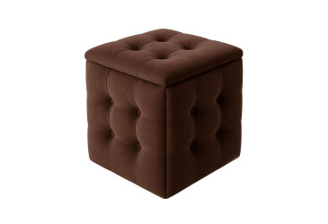 Пуф-трансформер Kredens furniture 5в1 50x50 см, Чорний метал / Коричневий 2299