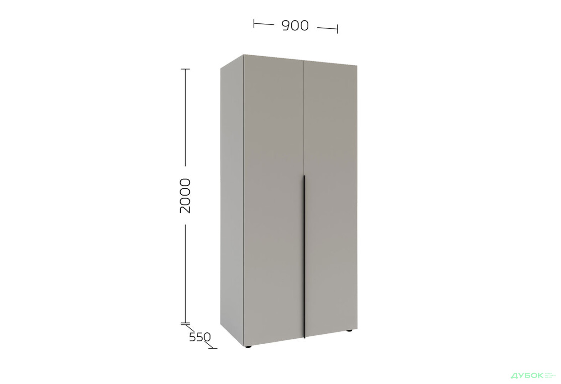 Изображение 10 - Шкаф Garant Соло 2D_T со штангой 90 см, серая мышка