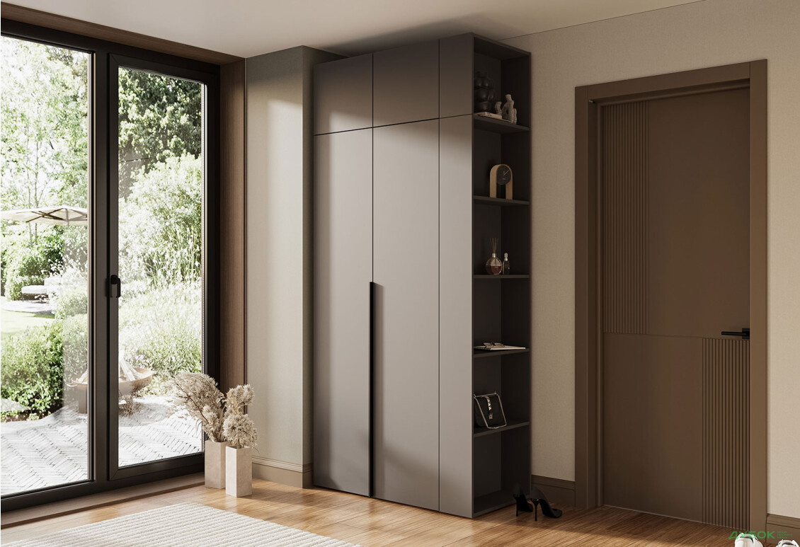 Зображення 5 - Шафа Garant Соло 2D_Sh з полицями 90 см, графіт