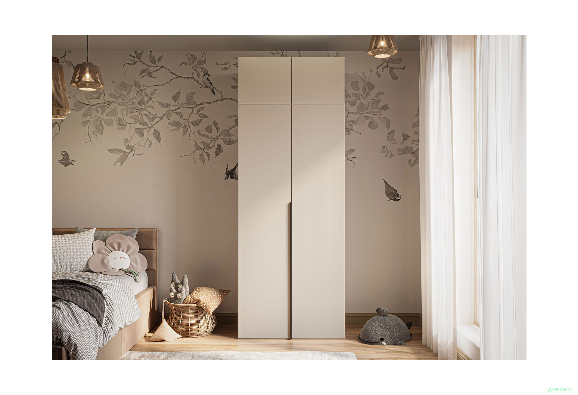 Изображение 5 - Шкаф Garant Соло 2D_Sh с полками 90 см, кашемир