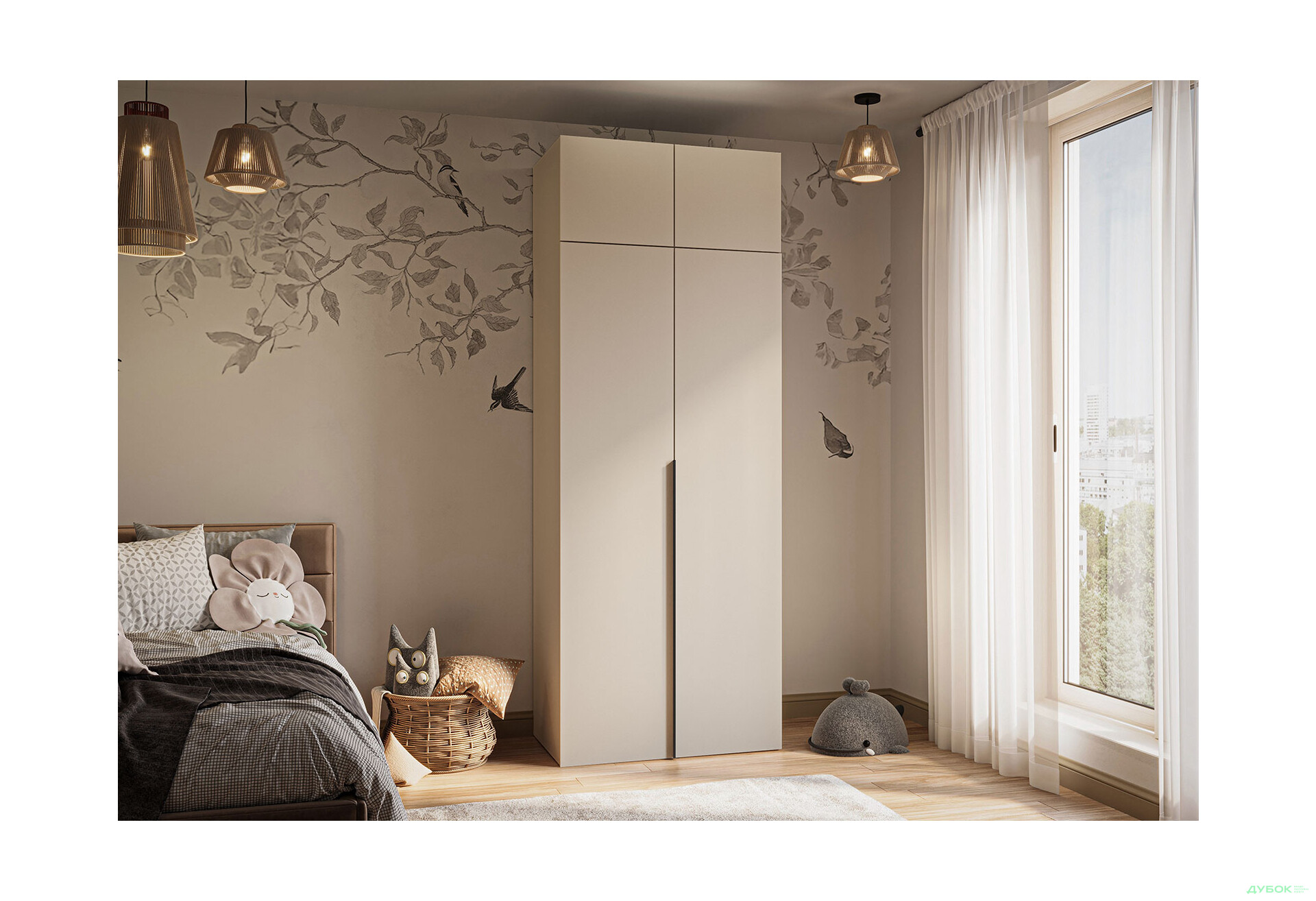 Изображение 6 - Шкаф Garant Соло 2D_Sh с полками 90 см, кашемир