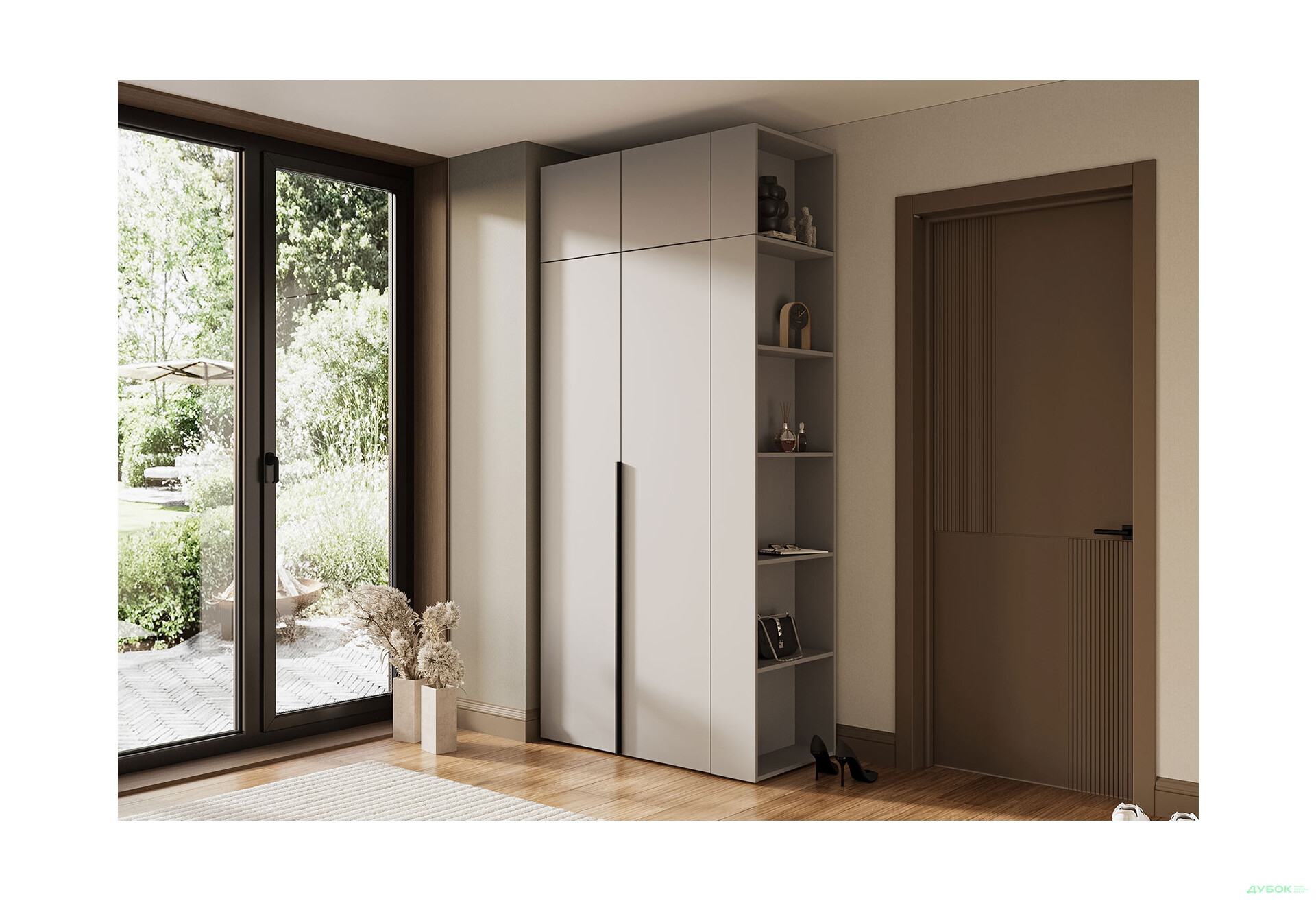 Изображение 4 - Шкаф Garant Соло 2D_Sh с полками 90 см, серая мышка