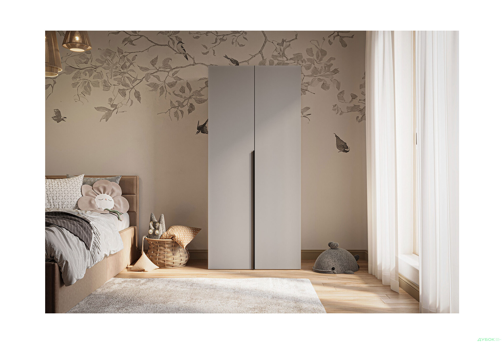 Изображение 2 - Шкаф Garant Соло 2D_Sh с полками 90 см, серая мышка