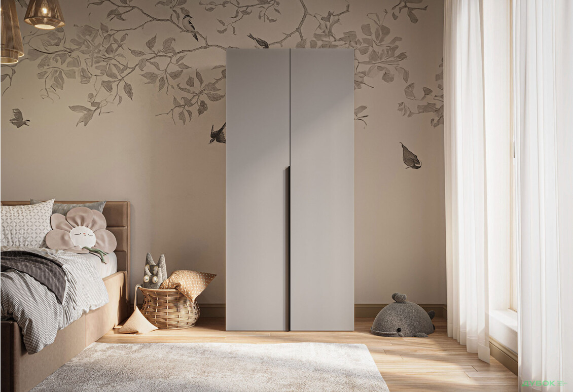 Изображение 2 - Шкаф Garant Соло 2D_Sh с полками 90 см, серая мышка