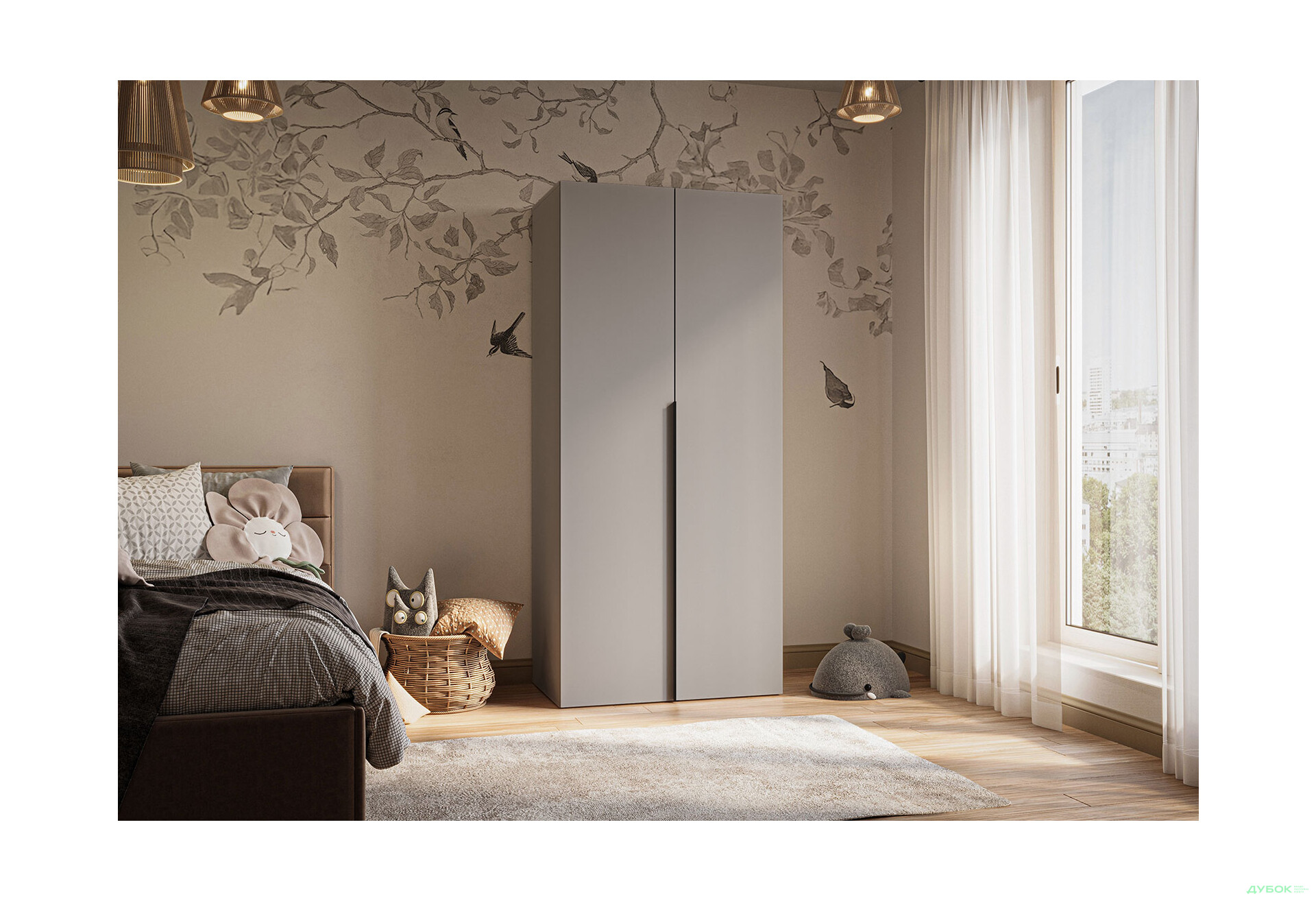 Изображение 3 - Шкаф Garant Соло 2D_Sh с полками 90 см, серая мышка