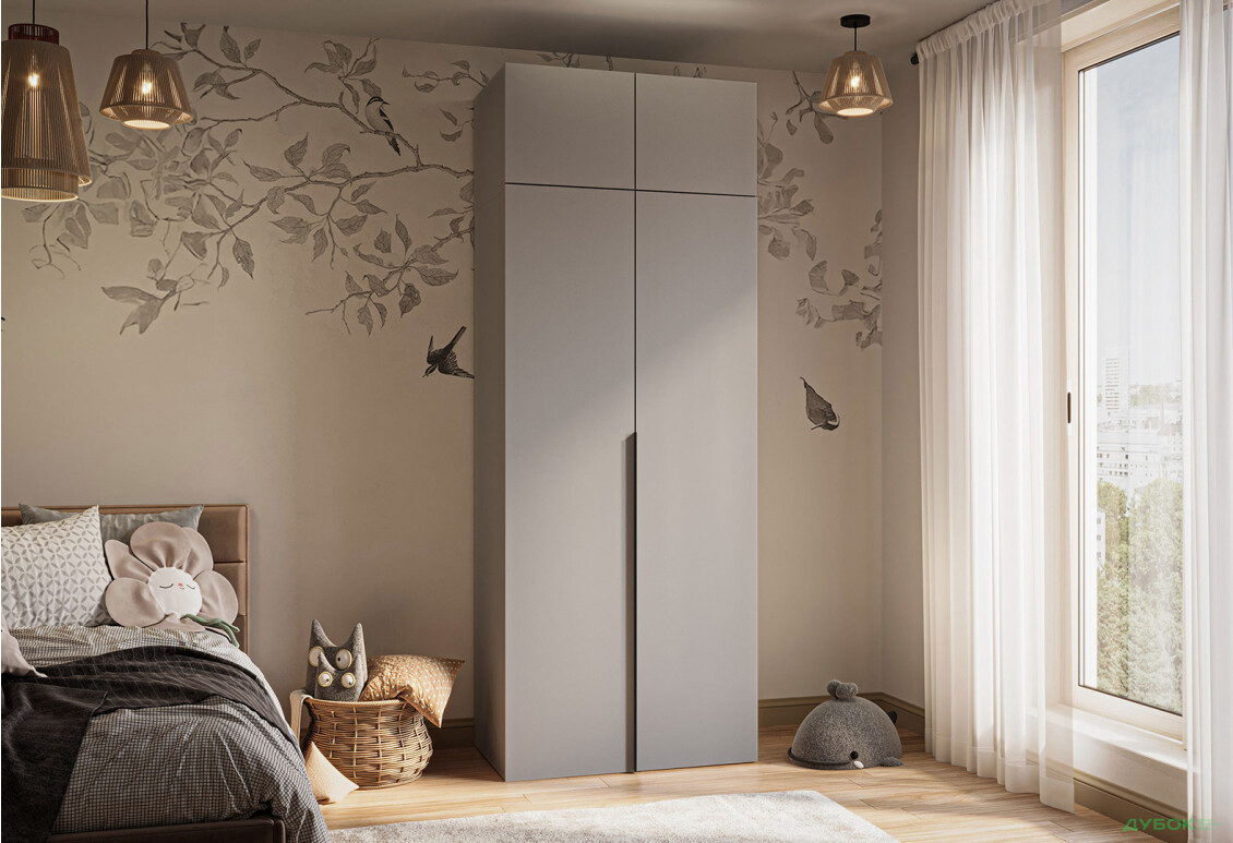 Изображение 6 - Шкаф Garant Соло 2D_Sh с полками 90 см, серая мышка