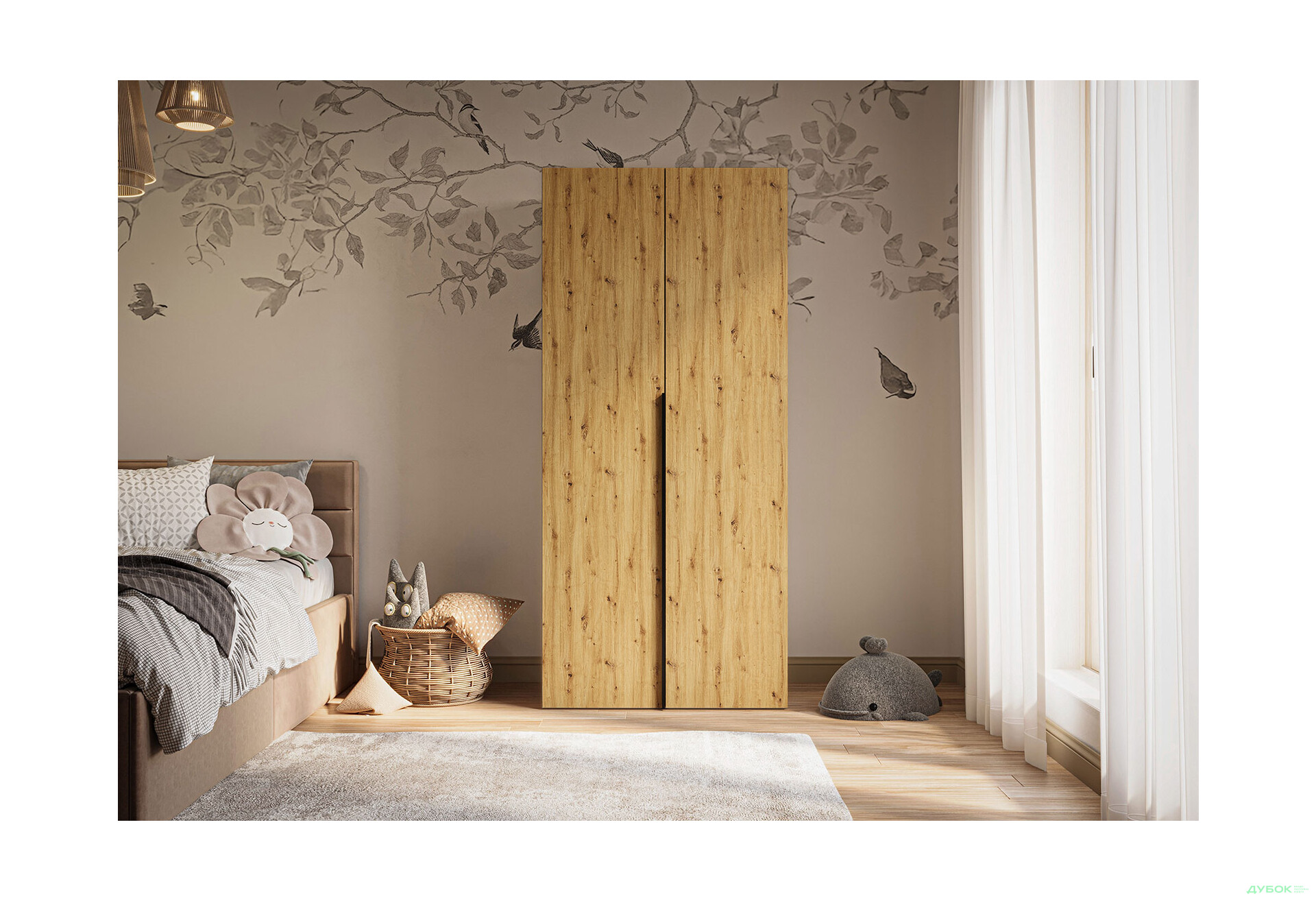 Изображение 3 - Шкаф Garant Соло 2D_Sh с полками 90 см, дуб артизан