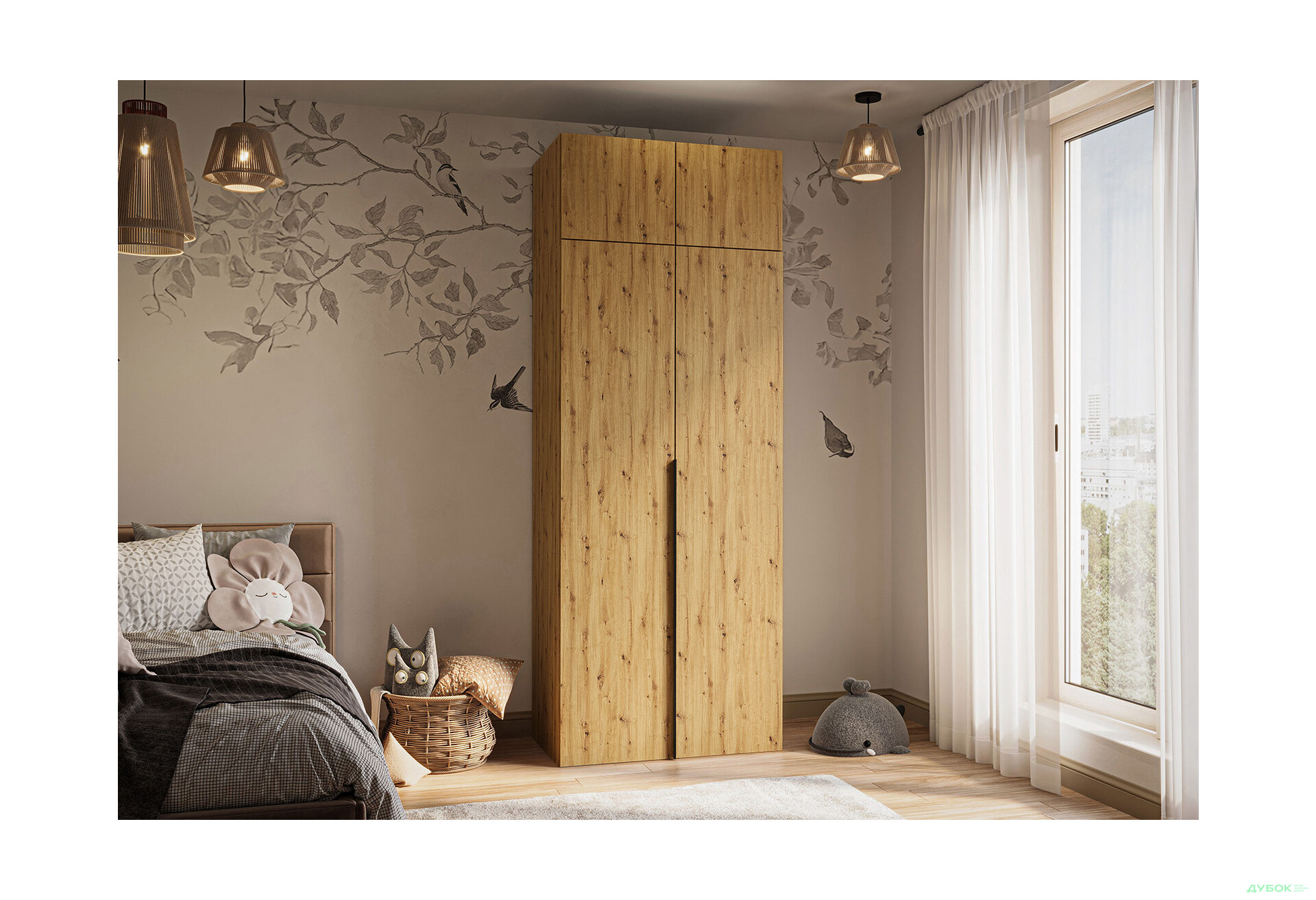 Изображение 4 - Шкаф Garant Соло 2D_Sh с полками 90 см, дуб артизан