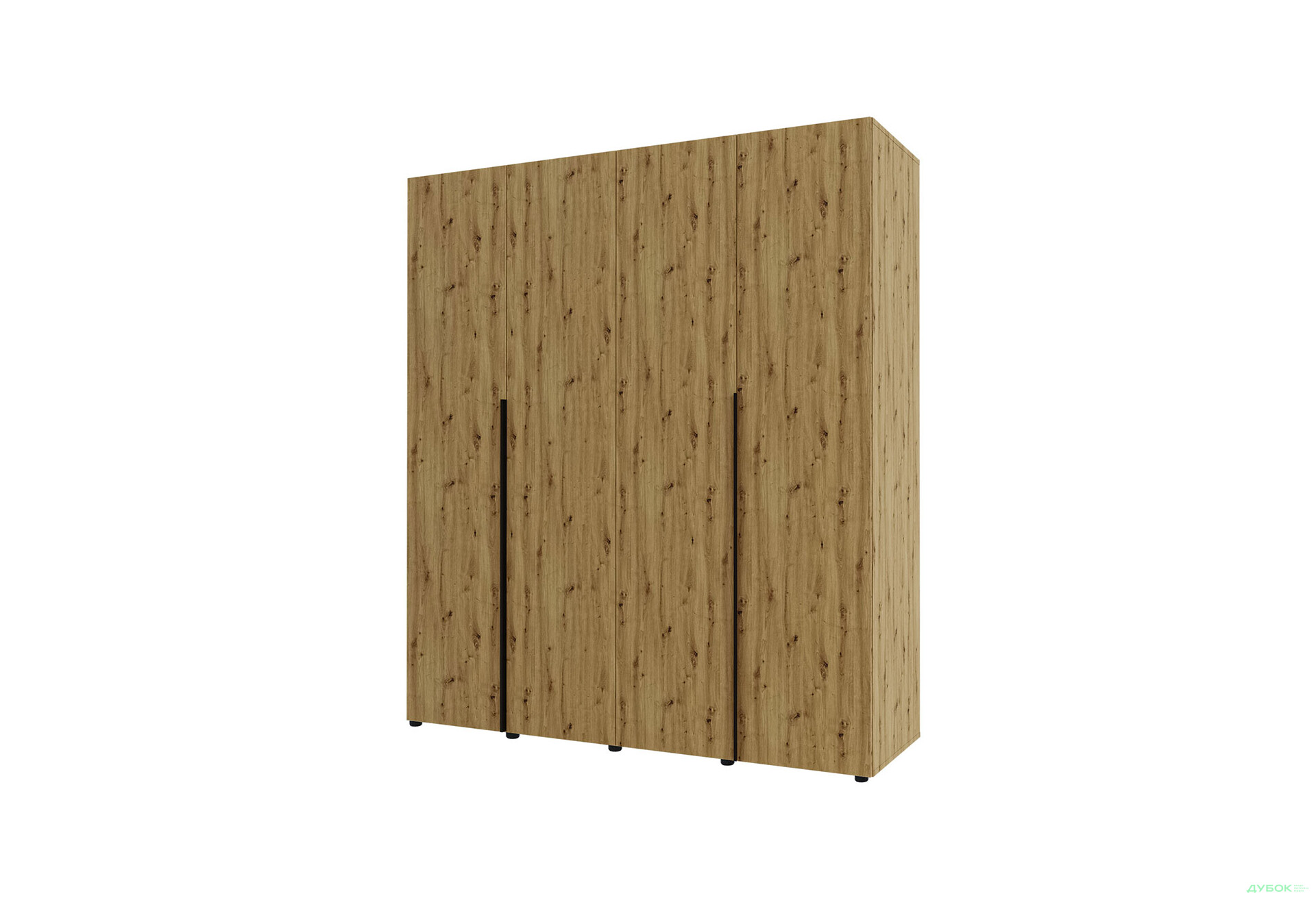 Изображение 1 - Шкаф Garant Соло 4D с полками і штангами побокам 176 см, дуб артизан